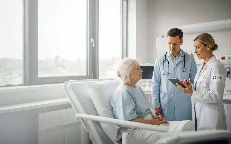 Apothekerin und Arzt besprechen eine Medikation in der Klinik